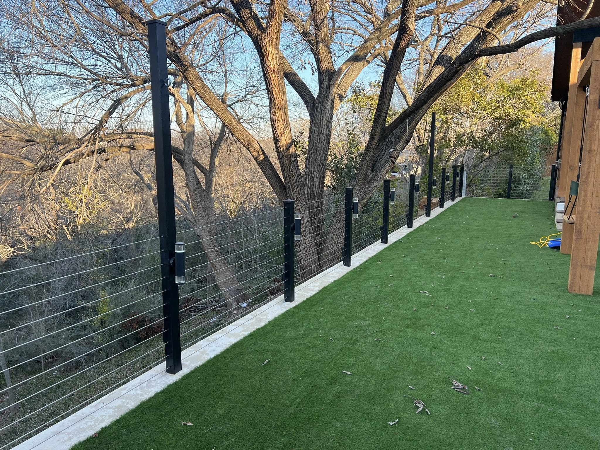 Custom iron railing with decorative elements