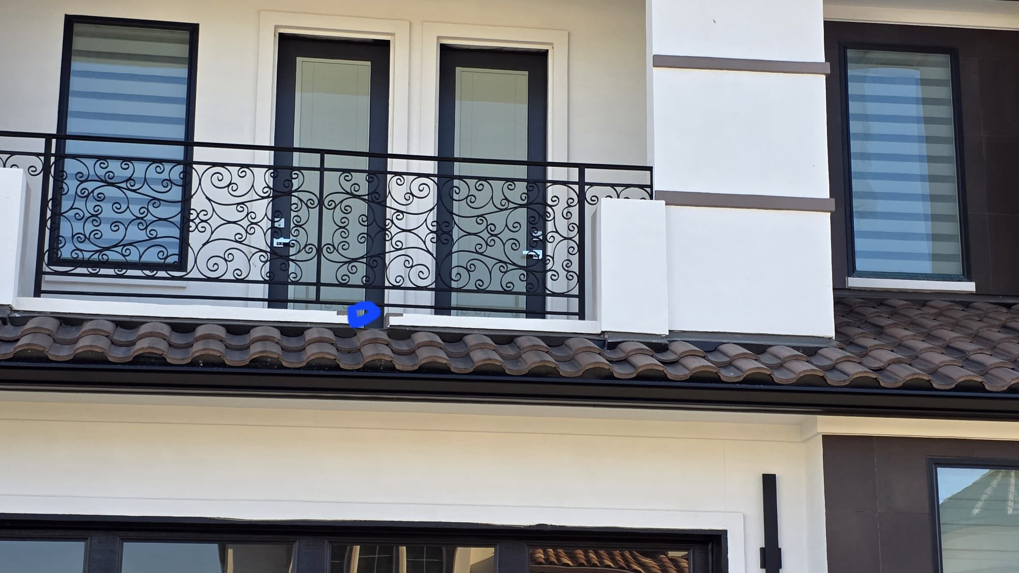 Ornamental iron baluster detail