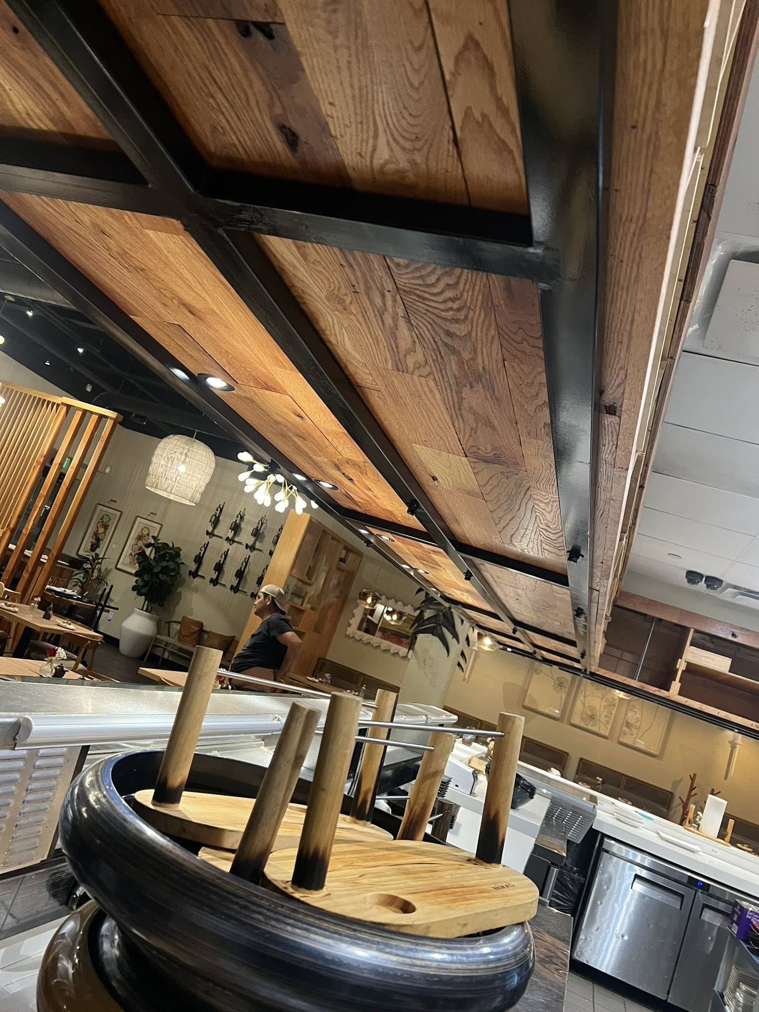 Commercial restaurant metalwork and structural beams